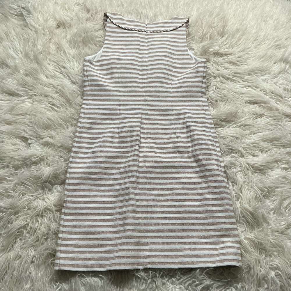 Talbots Sleeveless Split Neckline Shift Dress In … - image 5